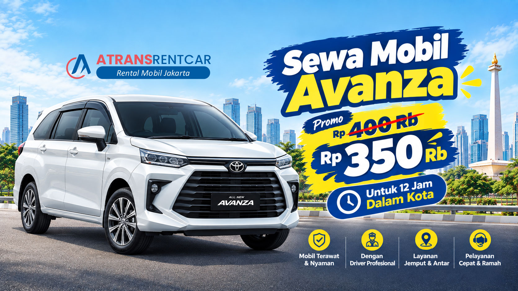 Promo sewa avanza 350K
